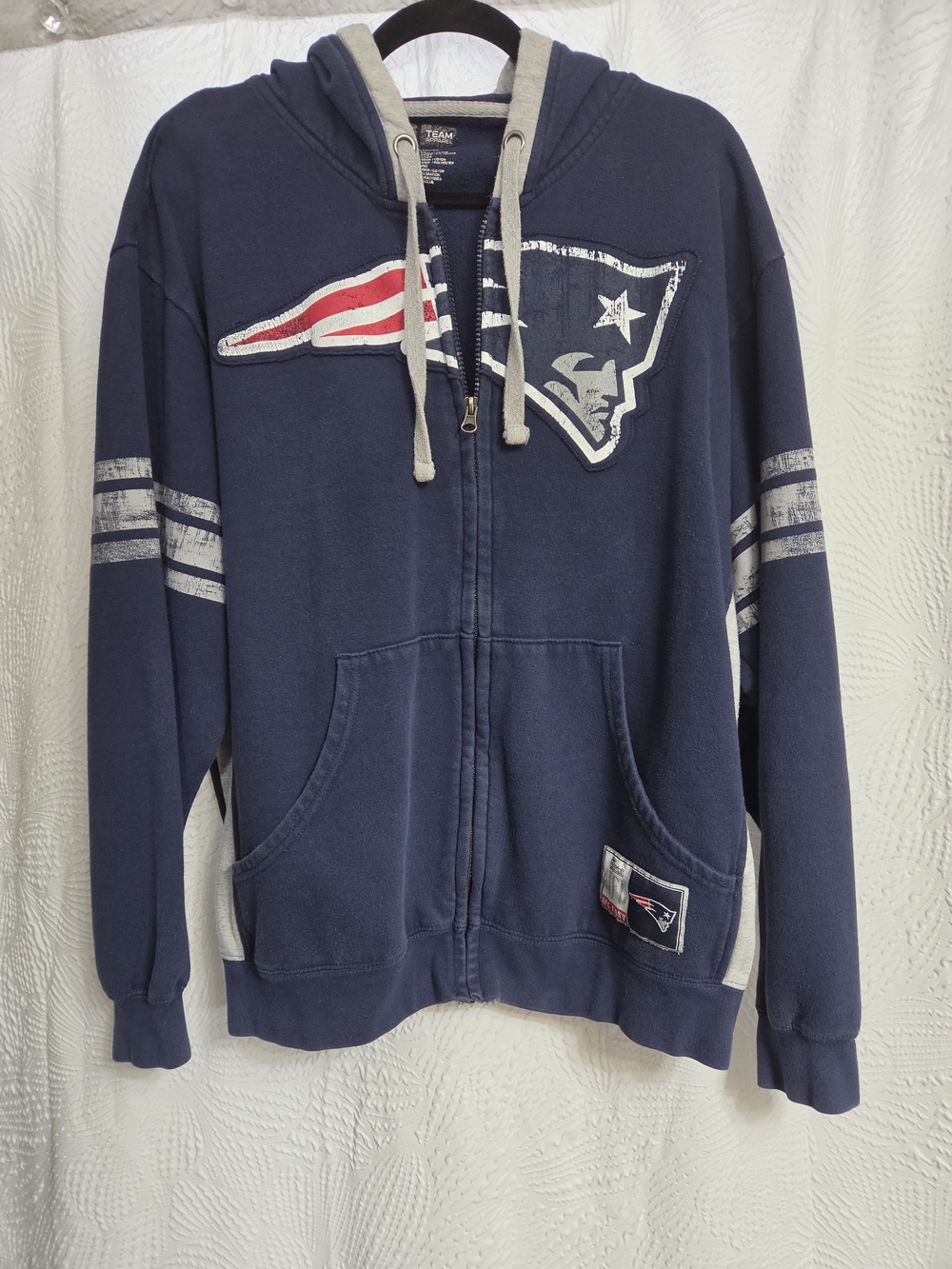 NFL Team Men's Navy Zip-Up Hoodie Jacket